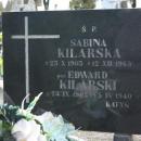 Grave of Sabina Kilarska at Central Cemetery in Sanok (symbolic Edward Kilarski) 2