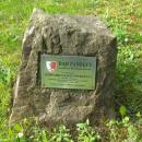 Memorial Oak to Edward Kościński in Brzozów, stone